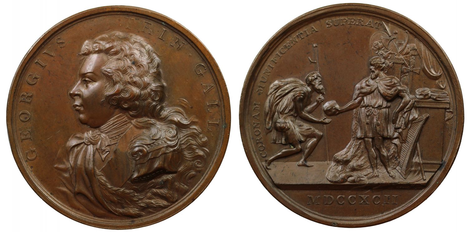 George Prince of Wales, Copper Medal, 1792.