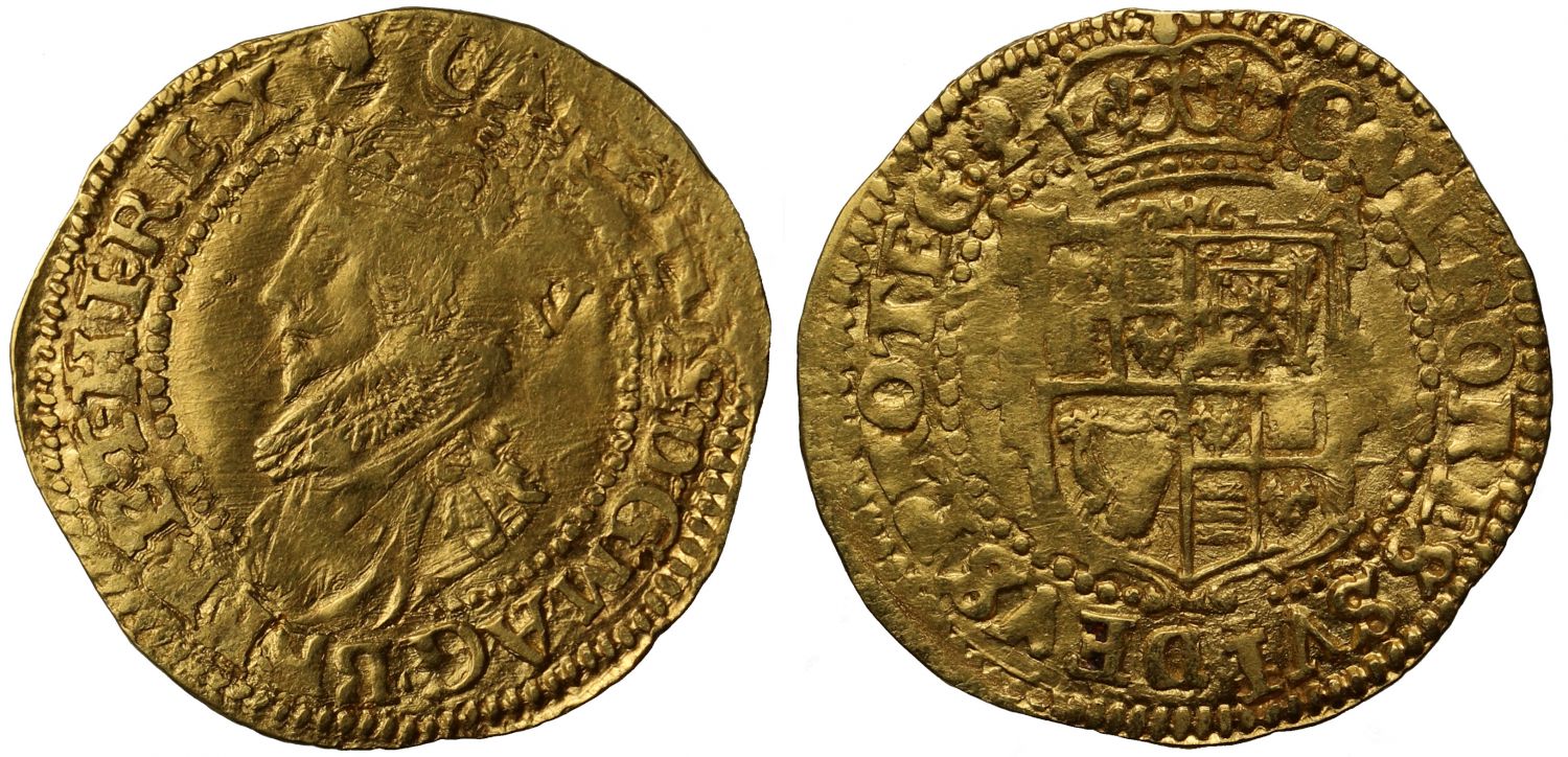Charles I gold Crown, mintmark negro's head