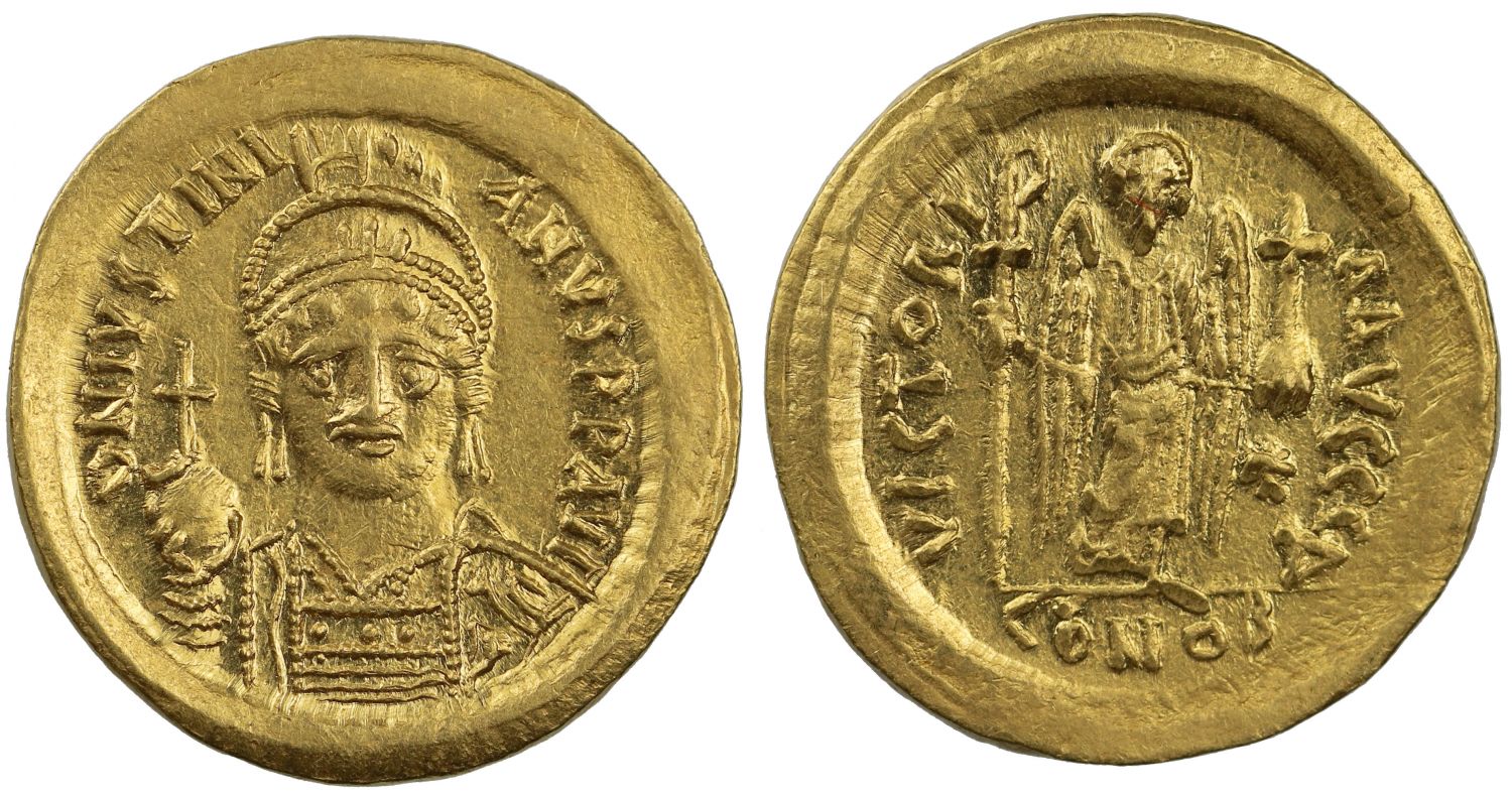 Justinian I, Gold Solidus