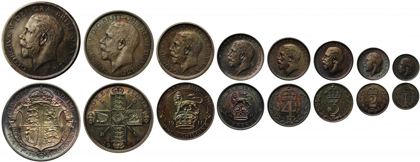 George V 1911 12-coin proof Set