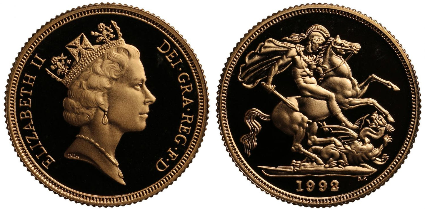 Elizabeth II 1992 proof Sovereign