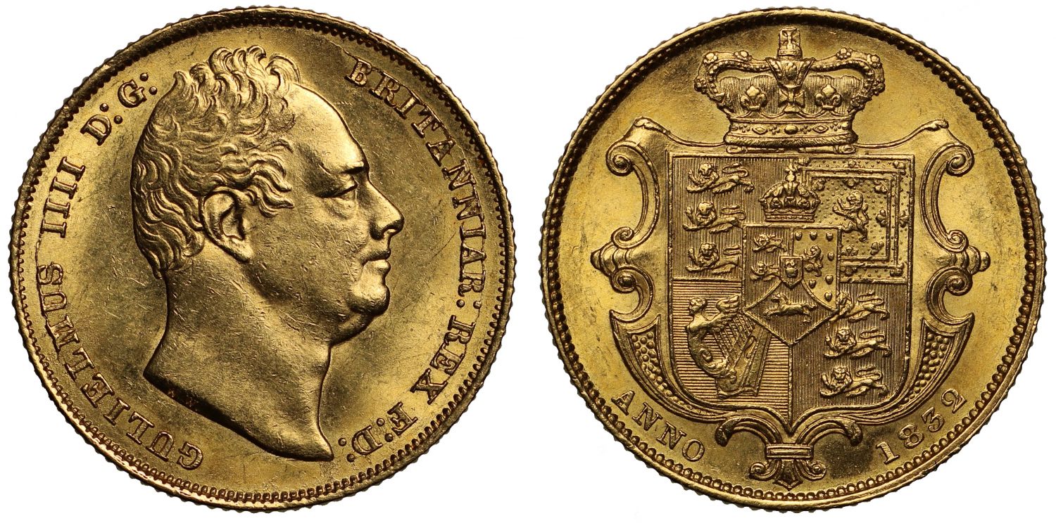 William IV 1832  Sovereign