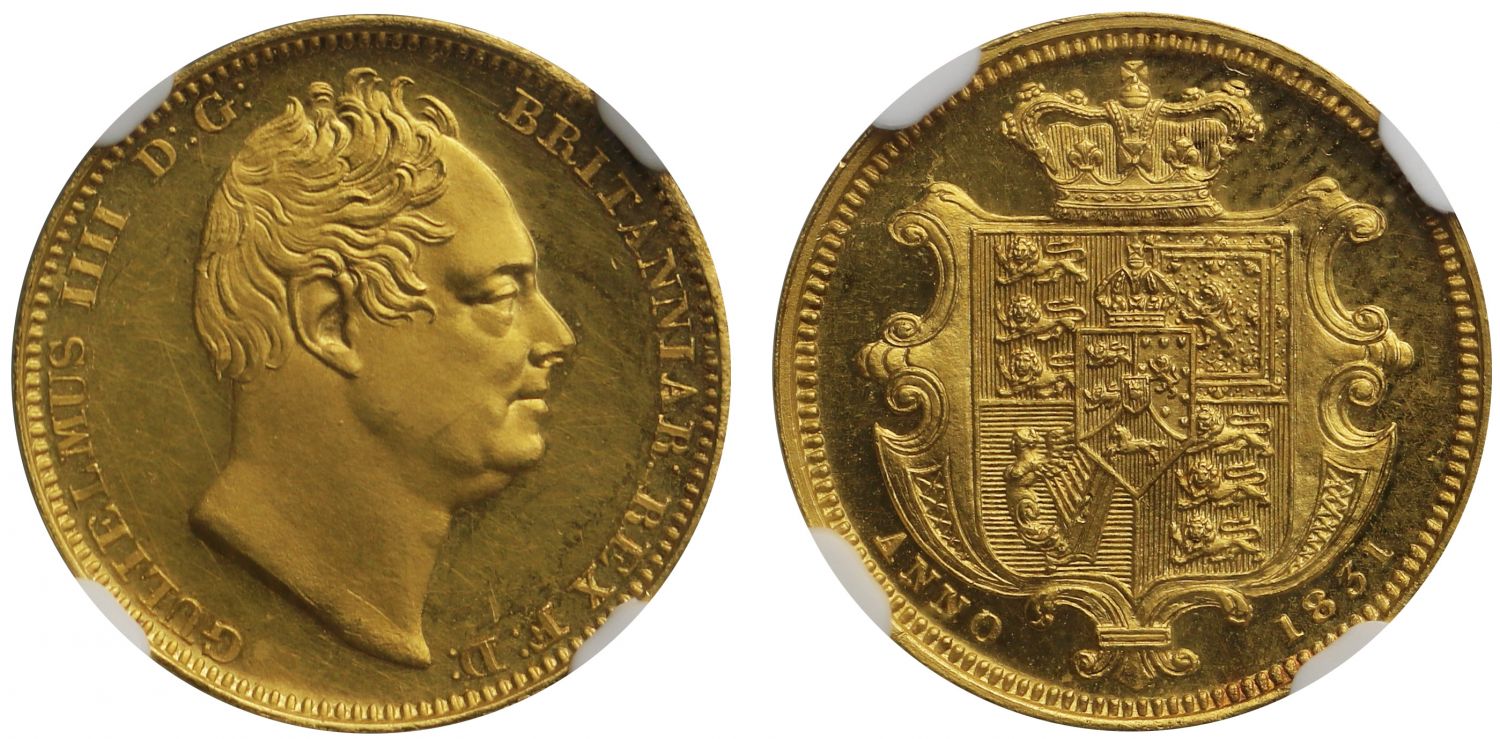 William IV 1831 Proof Half-Sovereign PF62 CAMEO