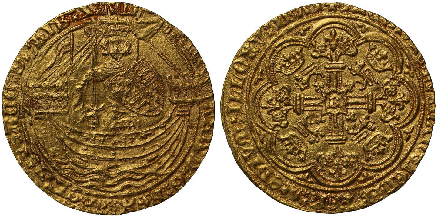 Richard II Noble, Calais Mint, type 1b