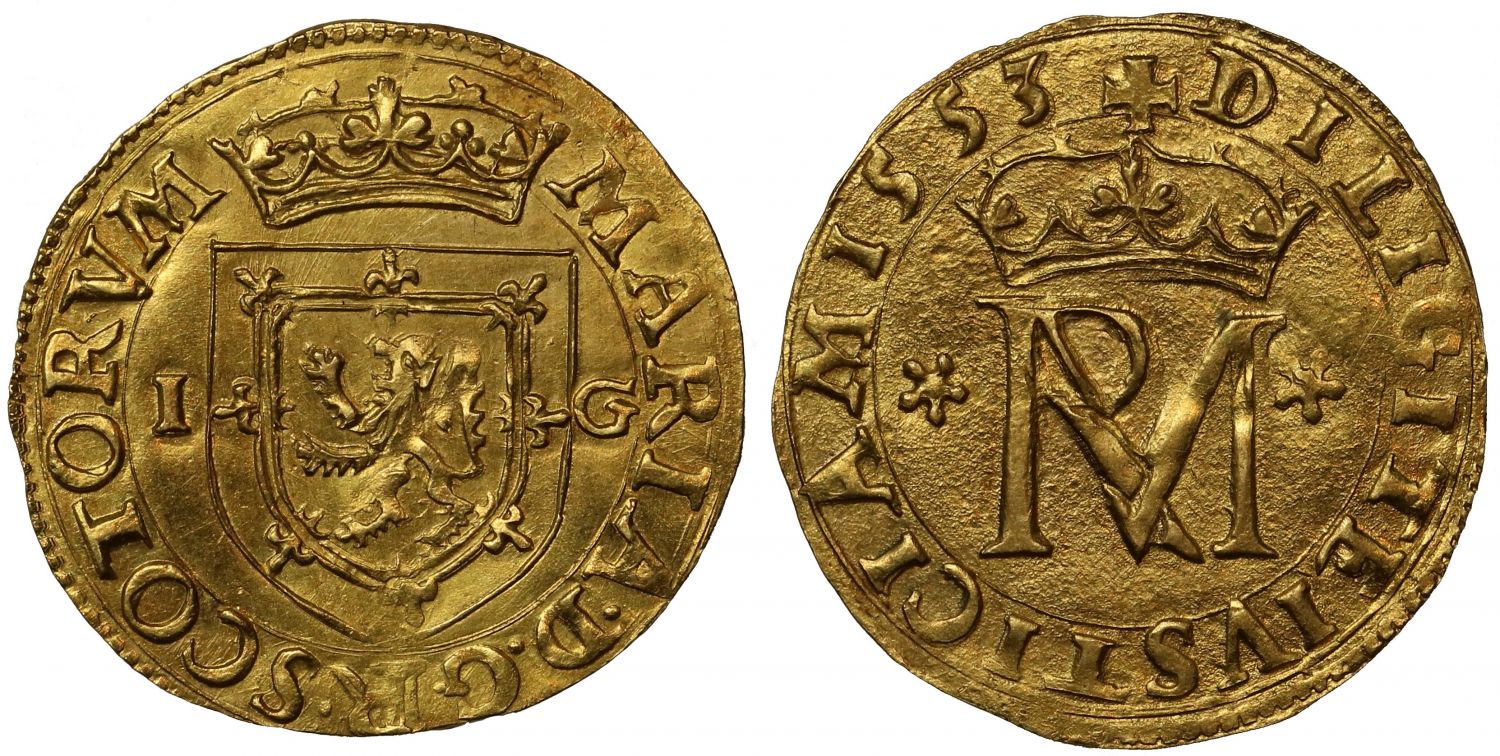 Mary Queen of Scots, 1553 gold 22-Shillings
