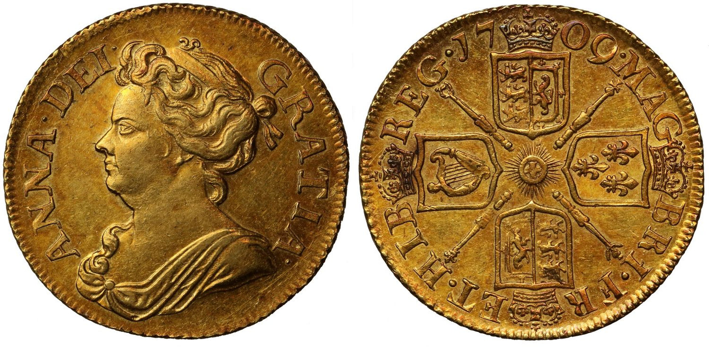 Anne 1709 Guinea AU58