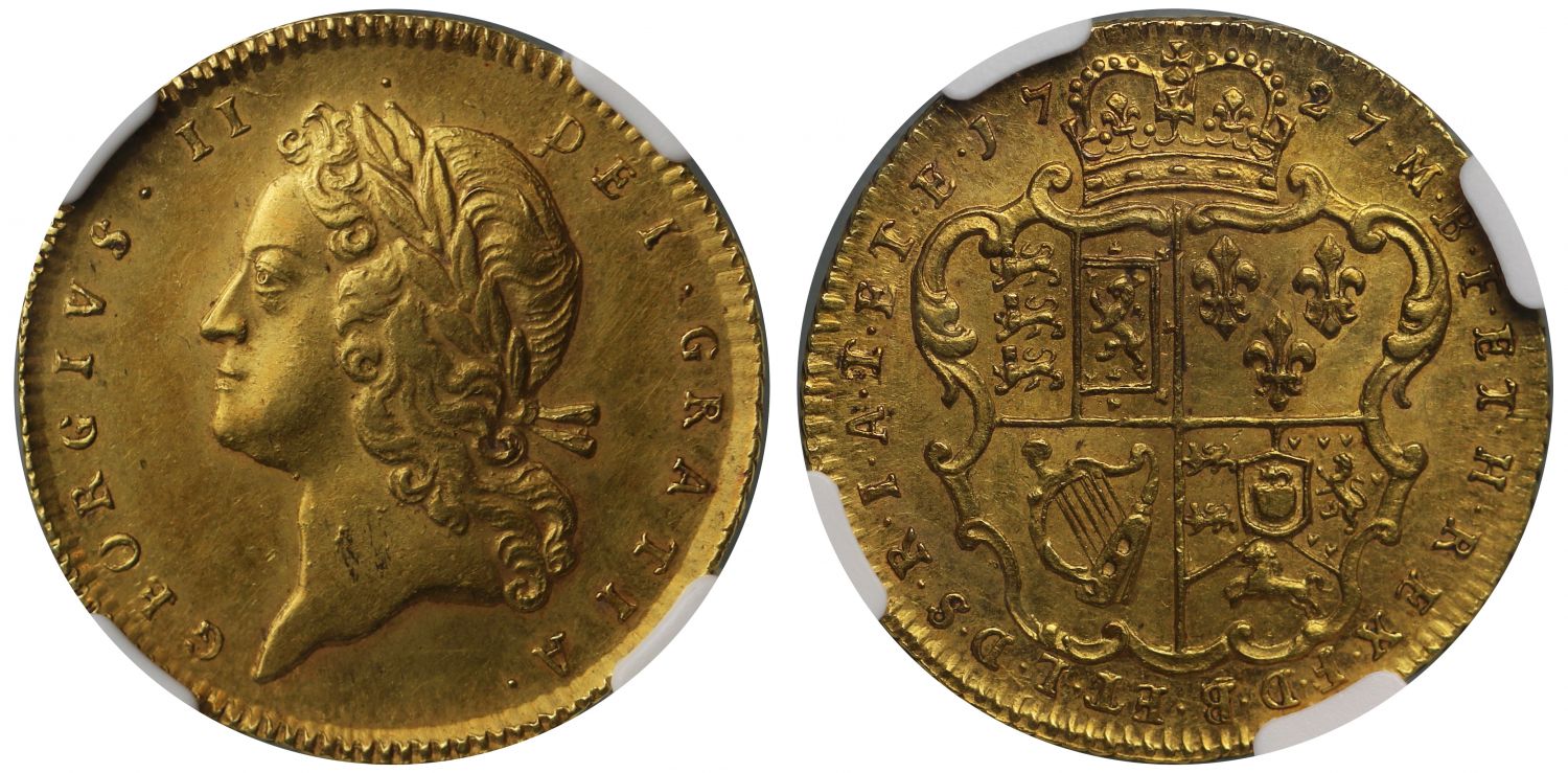 George II 1727 Guinea MS61