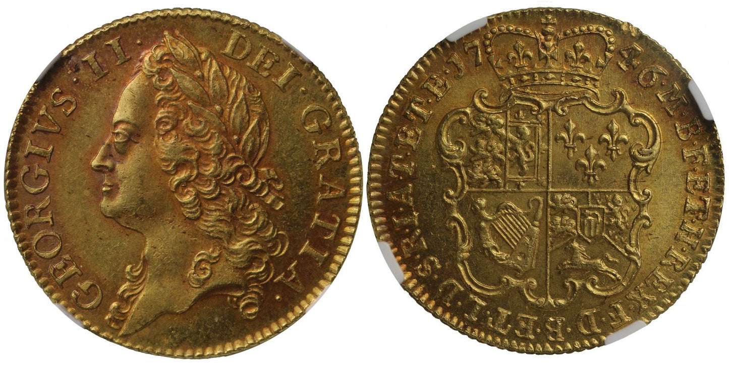 George II 1746 Guinea MS62