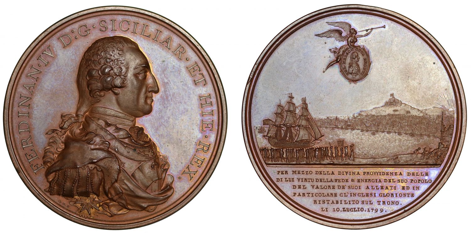 Restoration of Ferdinand IV – Lord Nelson Created Duke of Bronte, 1799.