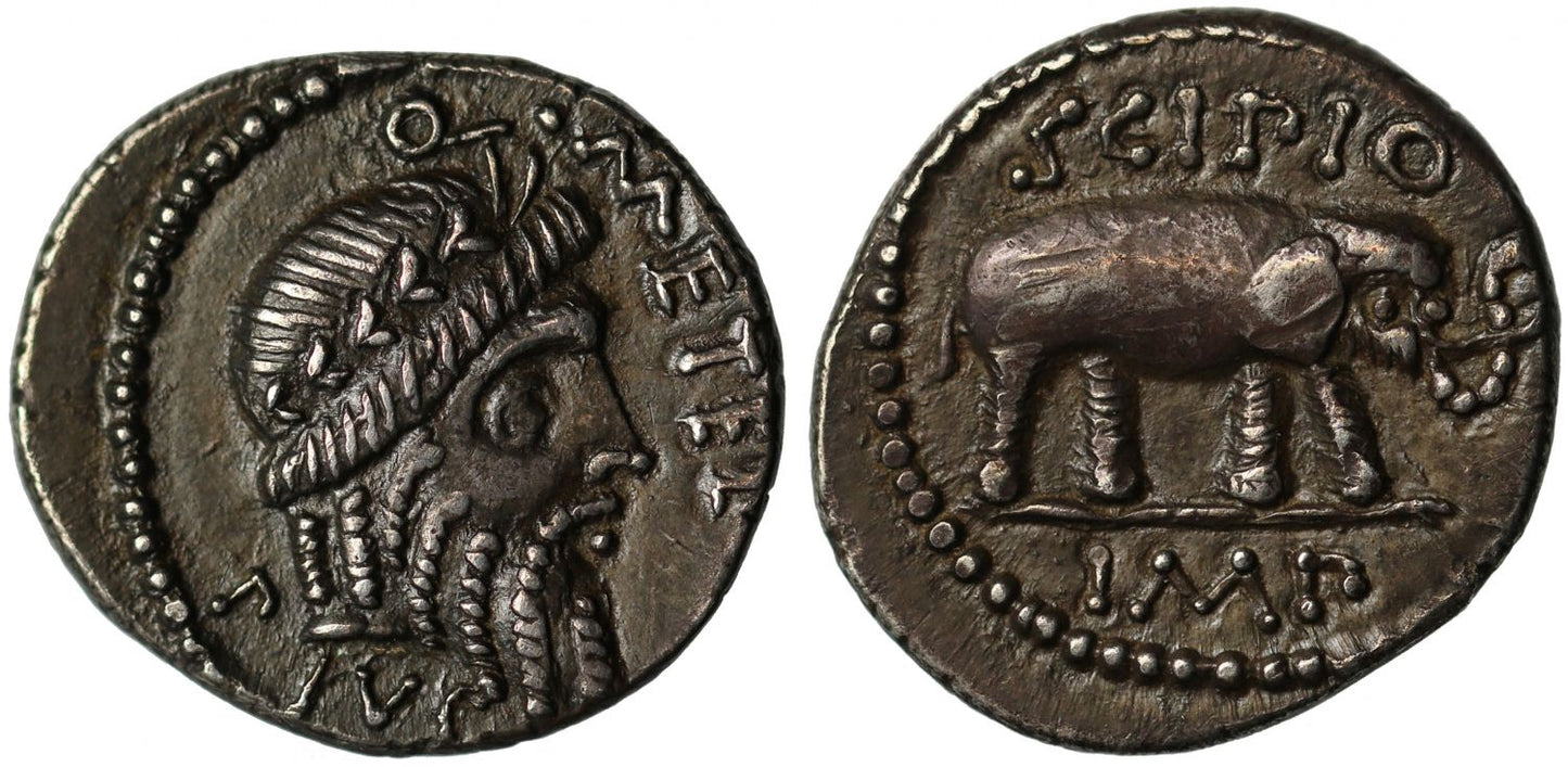 Q, Metellus Pius, Silver Denarius