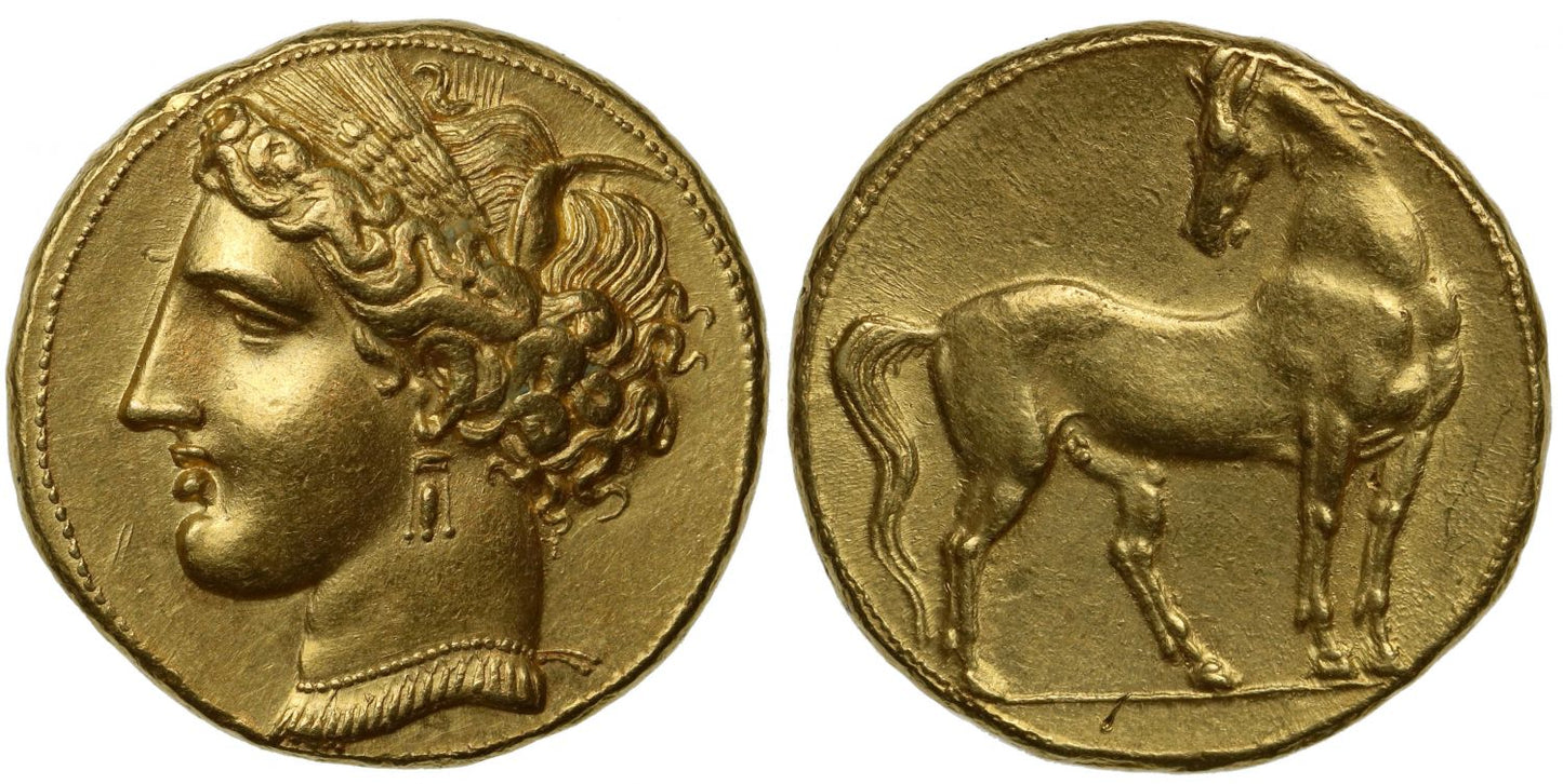 Zeugitana, Carthage, Gold Trihemistater