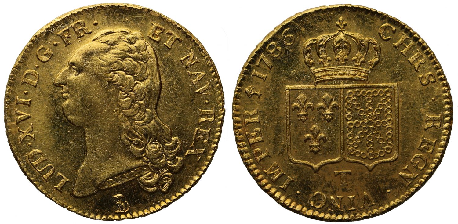 France, 1786-T Double Louis d'Or