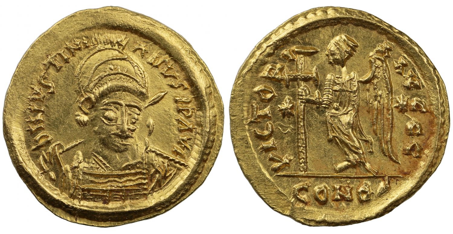 Mint of Thessalonica | Justinian I, Solidus, NGC MS 5/5, 3/5