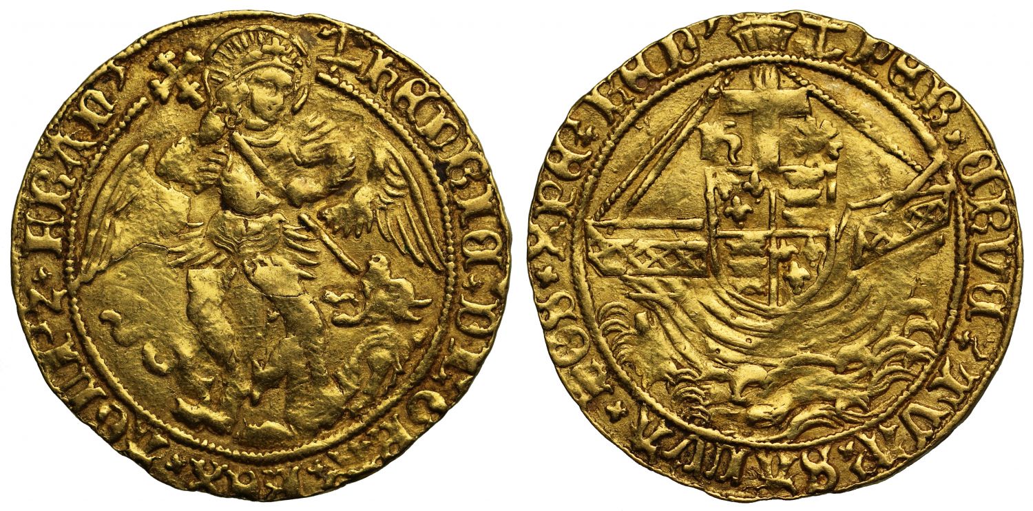 Henry VII gold Angel, class III