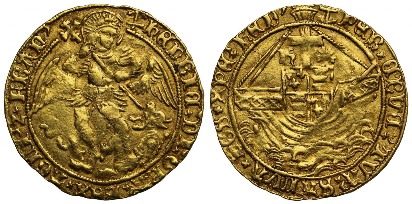 Henry VII gold Angel, class III