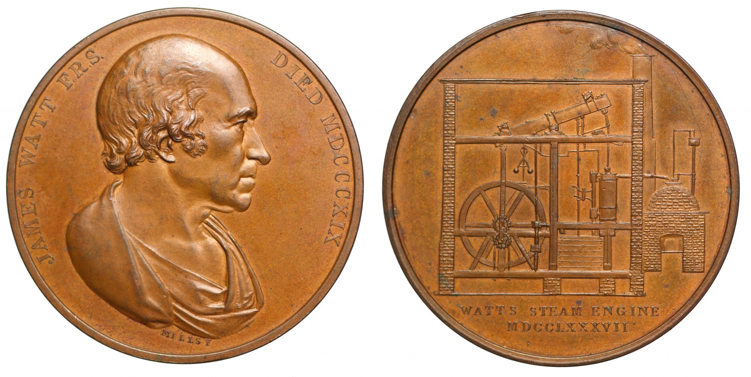 Death of James Watt, 1819.