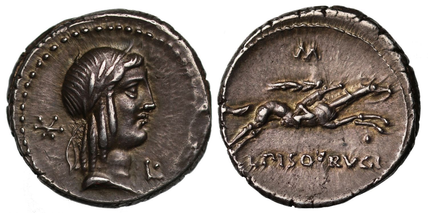 L. Calpurnius Piso Frugi, Silver Denarius