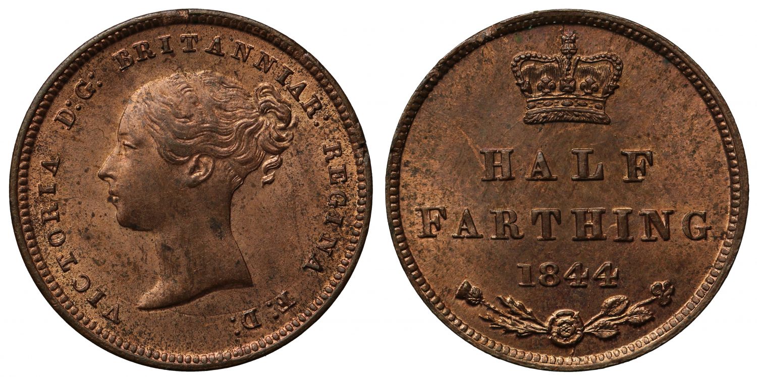 Victoria 1844 Half-Farthing