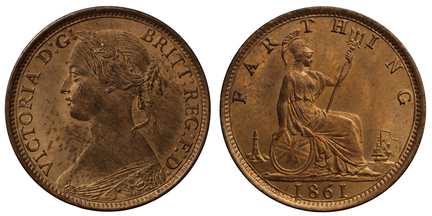Victoria 1861 Farthing