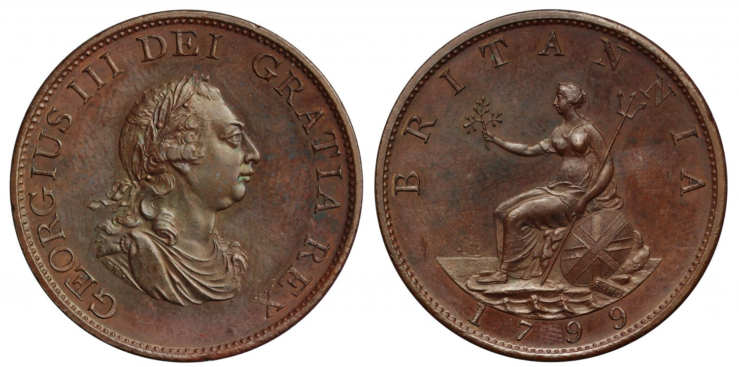 George III 1799 proof Halfpenny