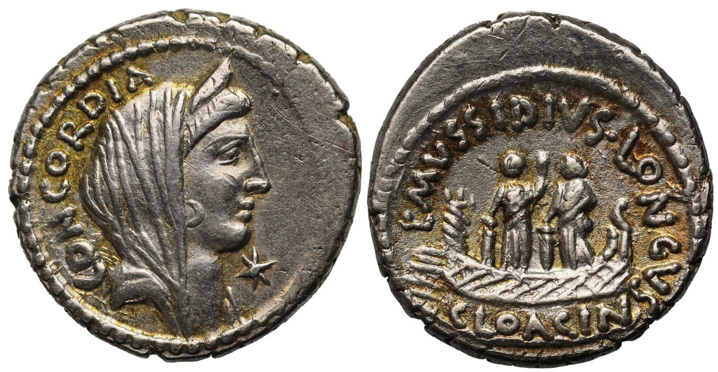 L. Mussidius Longus, Silver Denarius
