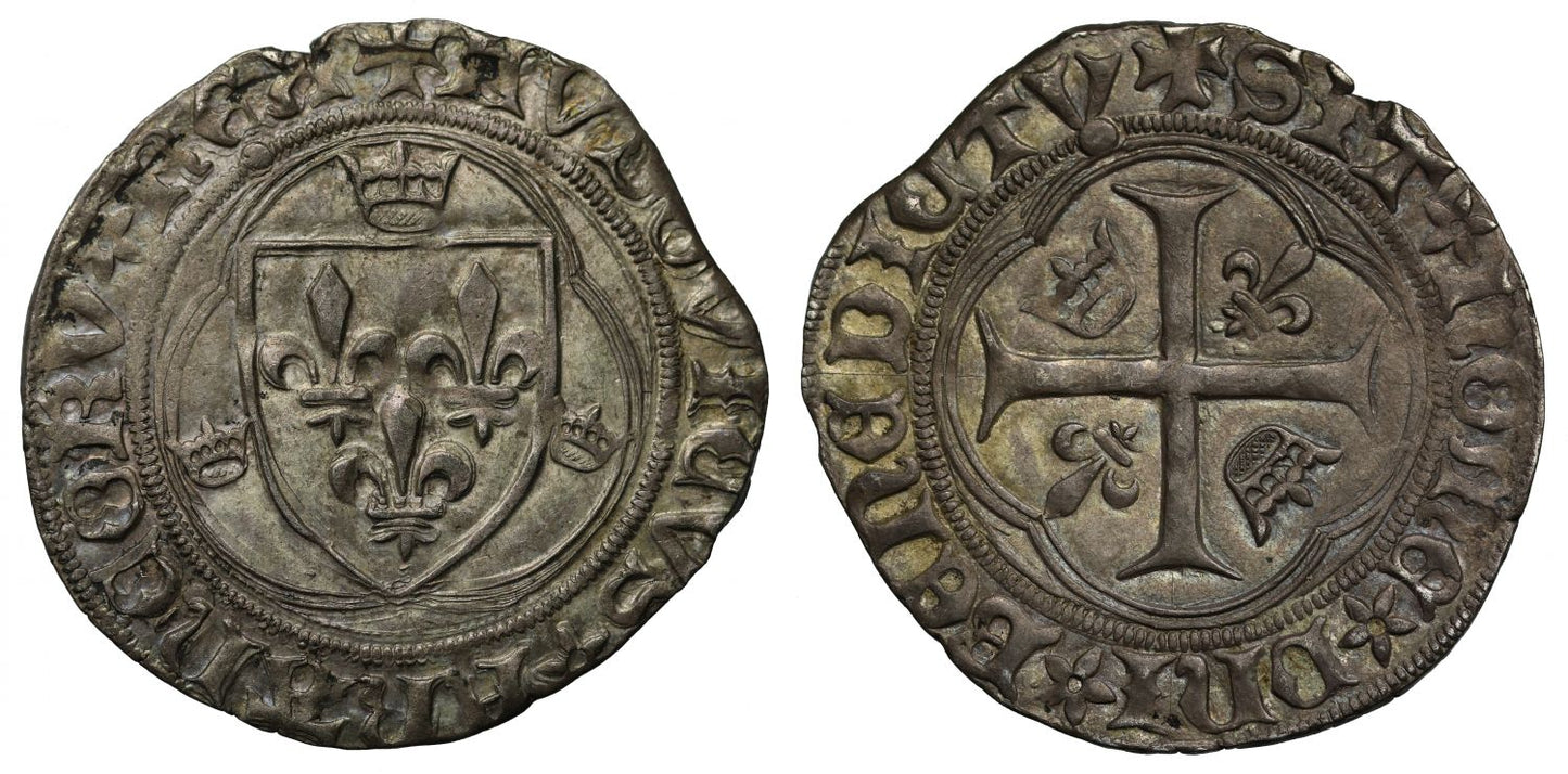 France, Louis XI Blanc a la couronne