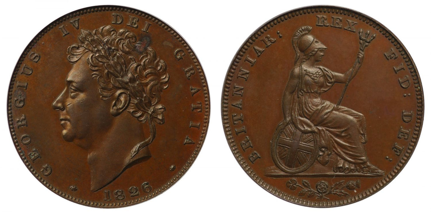 George IV 1826 proof Farthing, as issued in the proof sets, CGS UK 82