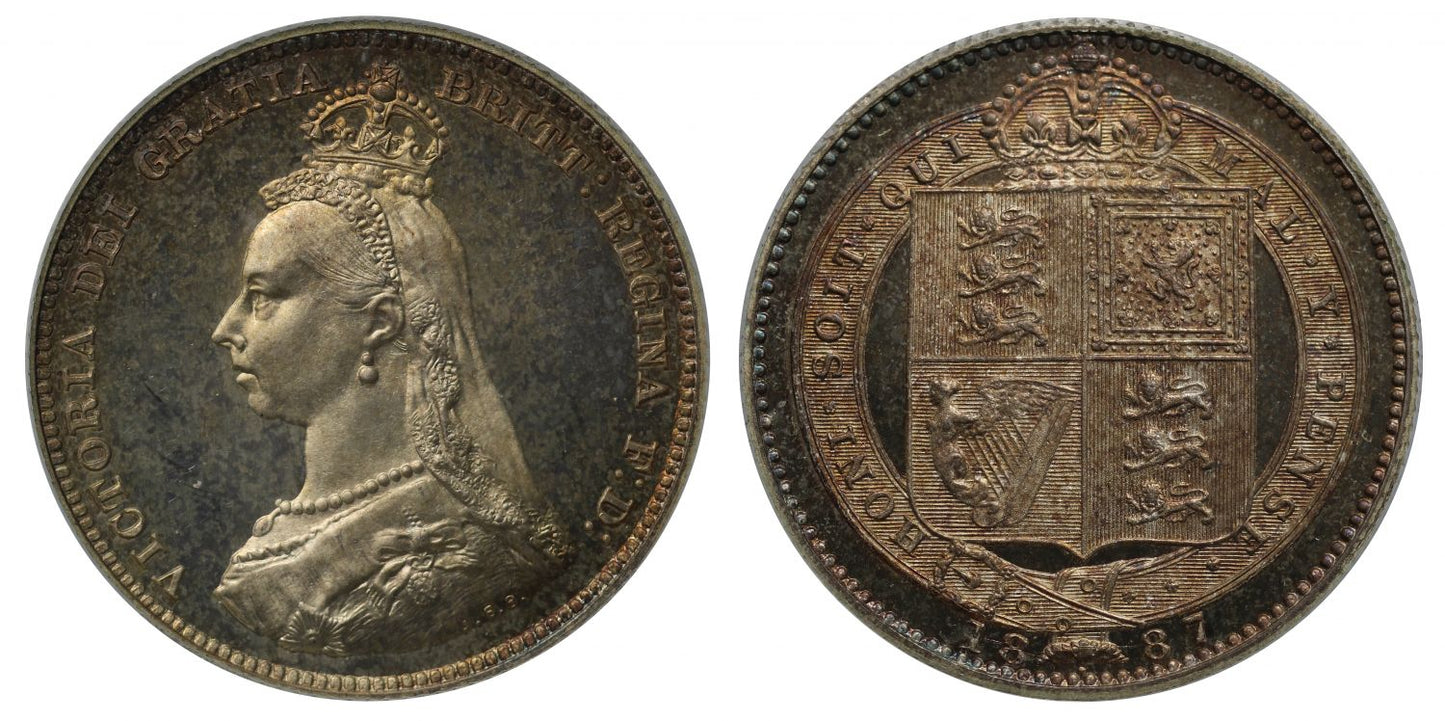 Victoria 1887 proof Shilling