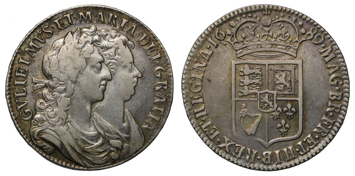 William and Mary 1689 Halfcrown
