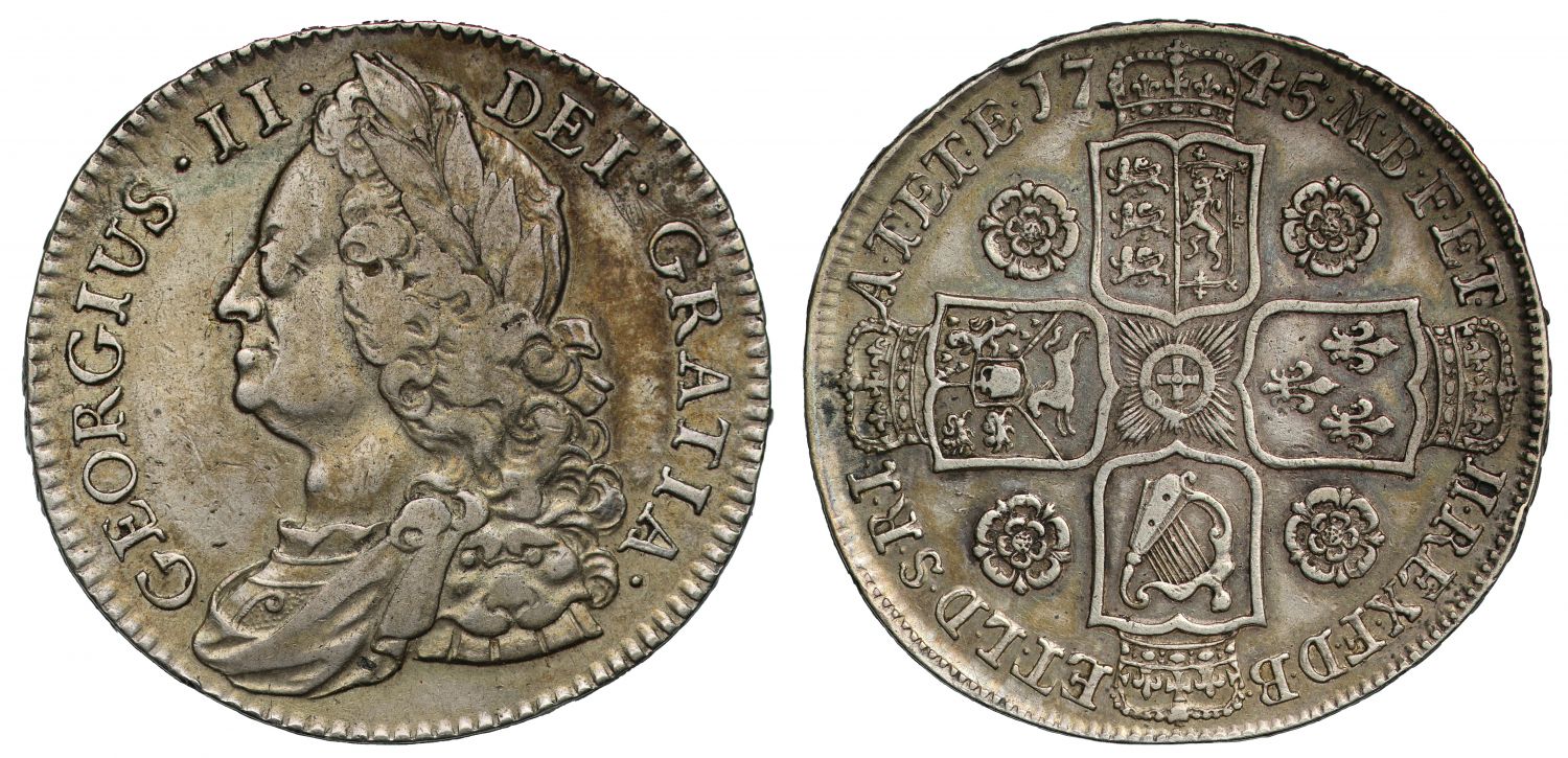 George II 1745 Halfcrown
