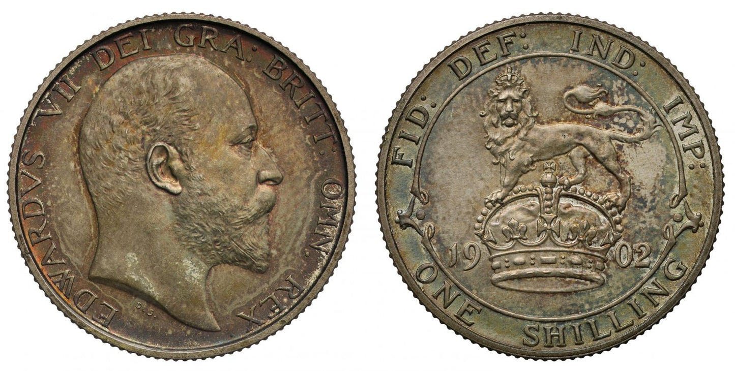 Edward VII 1902 matt proof Shilling Coronation issue