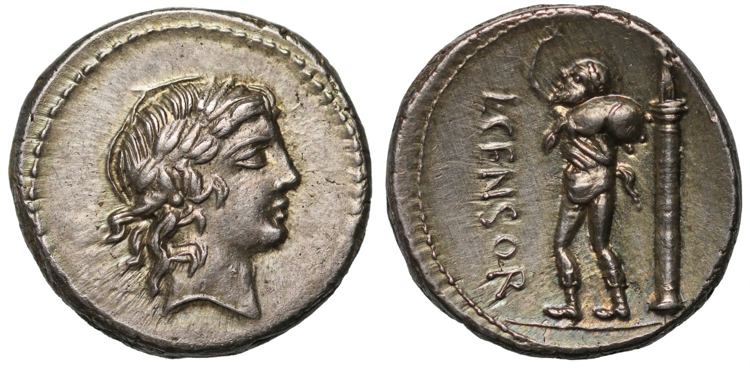 L. Marcius Censorinus, Silver Denarius