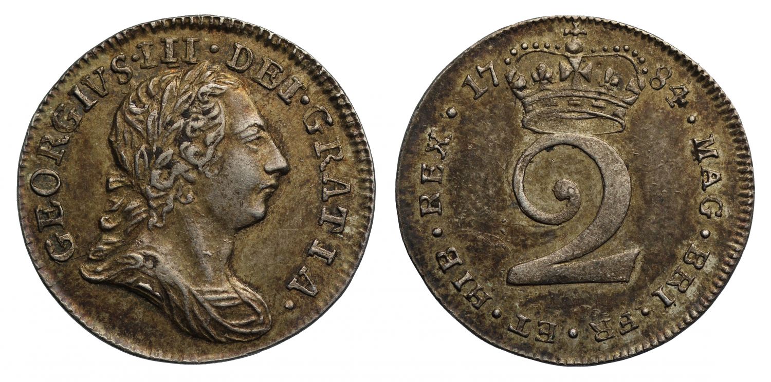George III 1784 silver Twopence