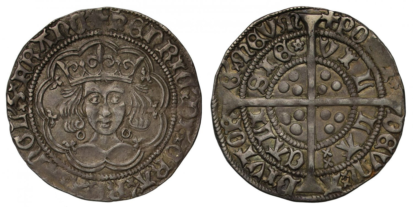 Henry VI, first reign Groat, Calais, annulet rosette mule