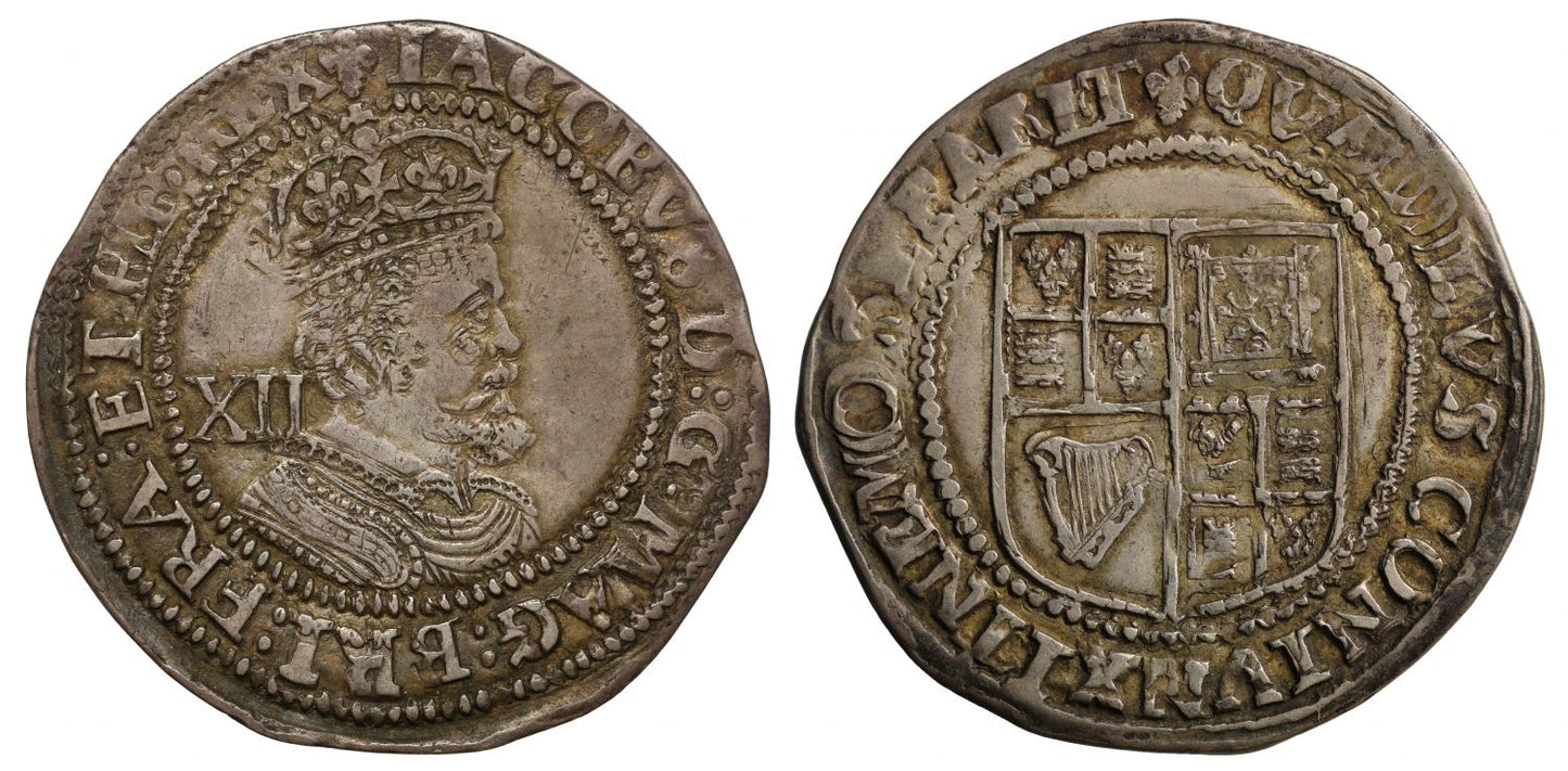 James I Shilling mintmark lis