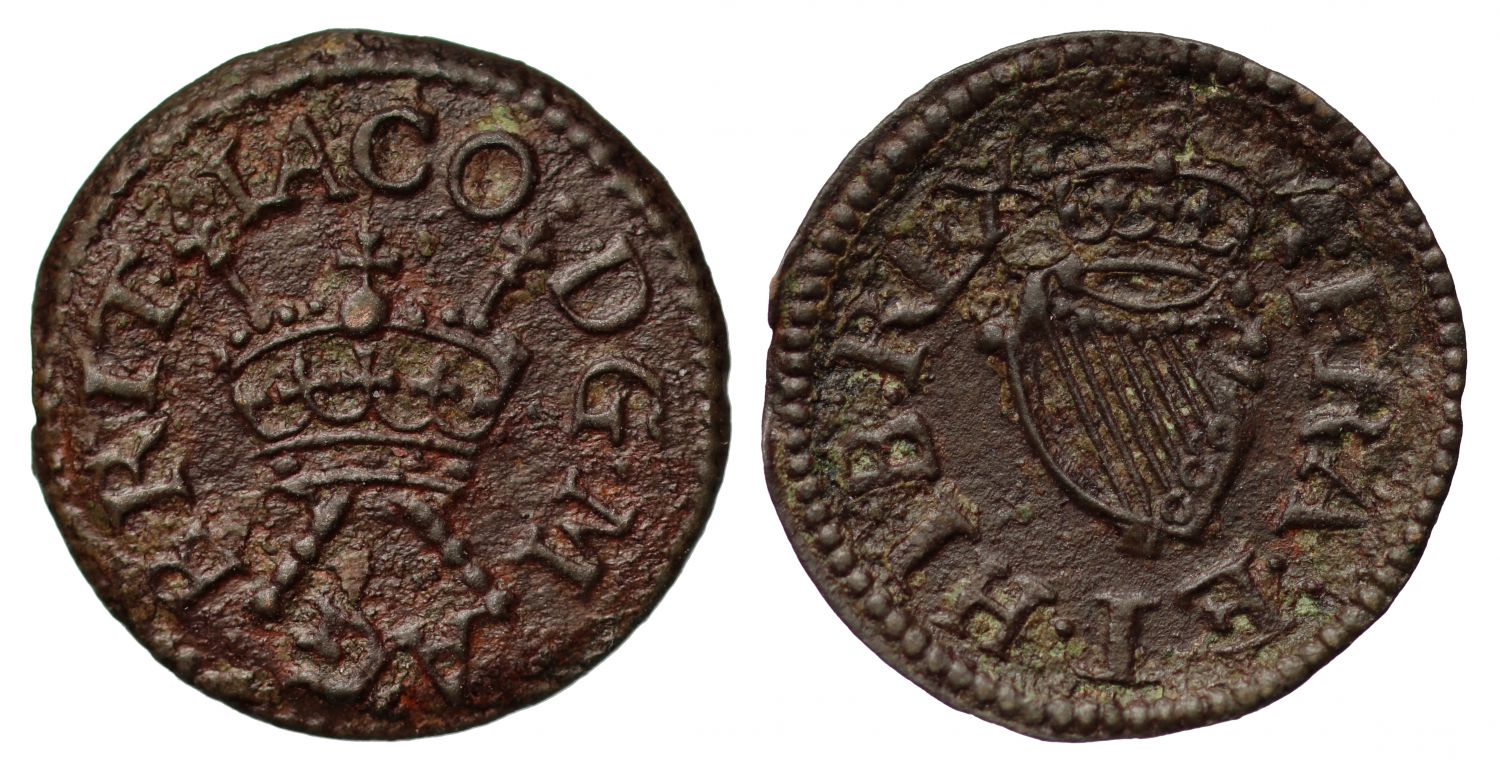 James I Harrington Farthing type 2 mm trefoil on reverse