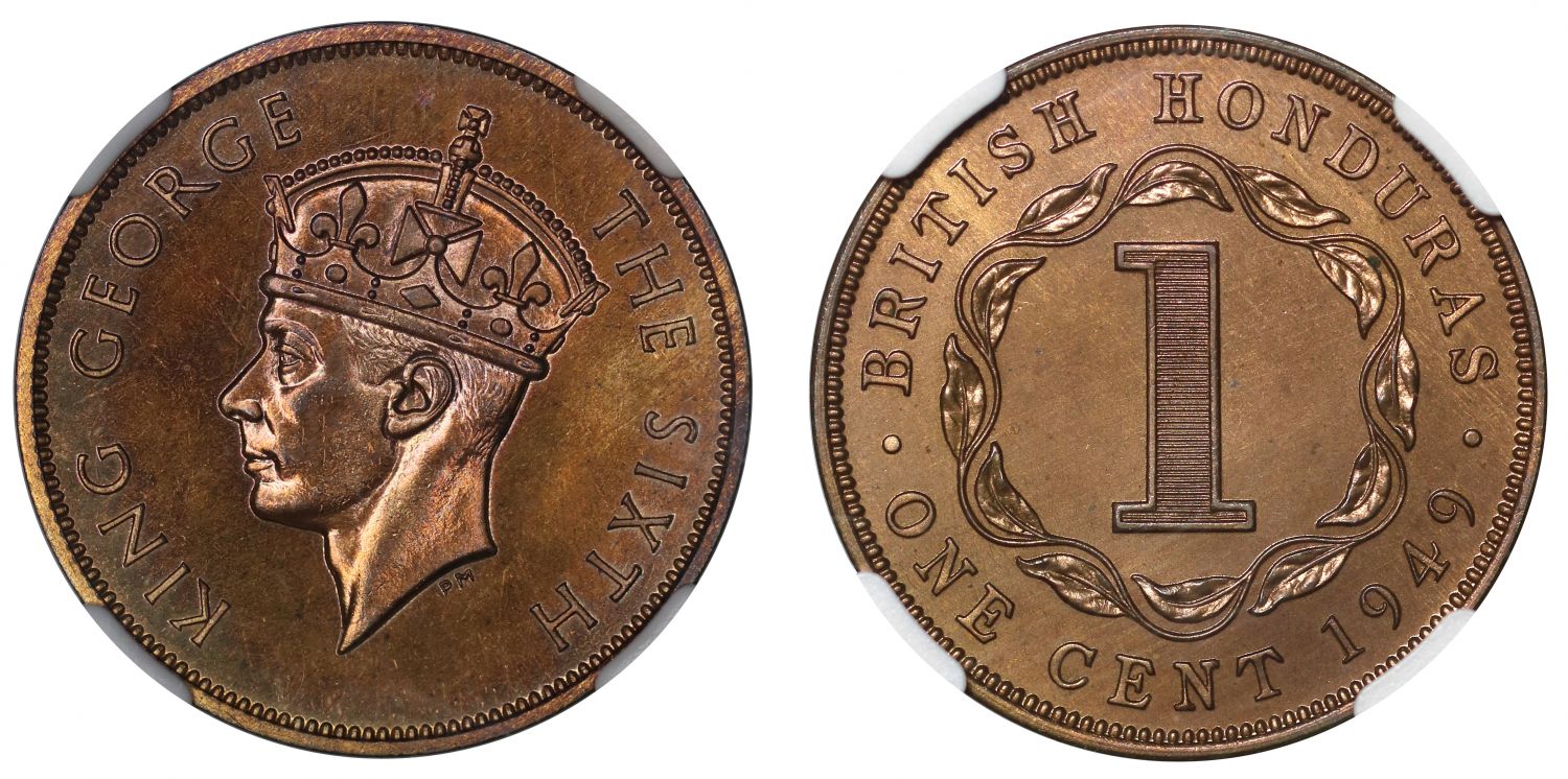 British Honduras, Proof Cent, 1949.