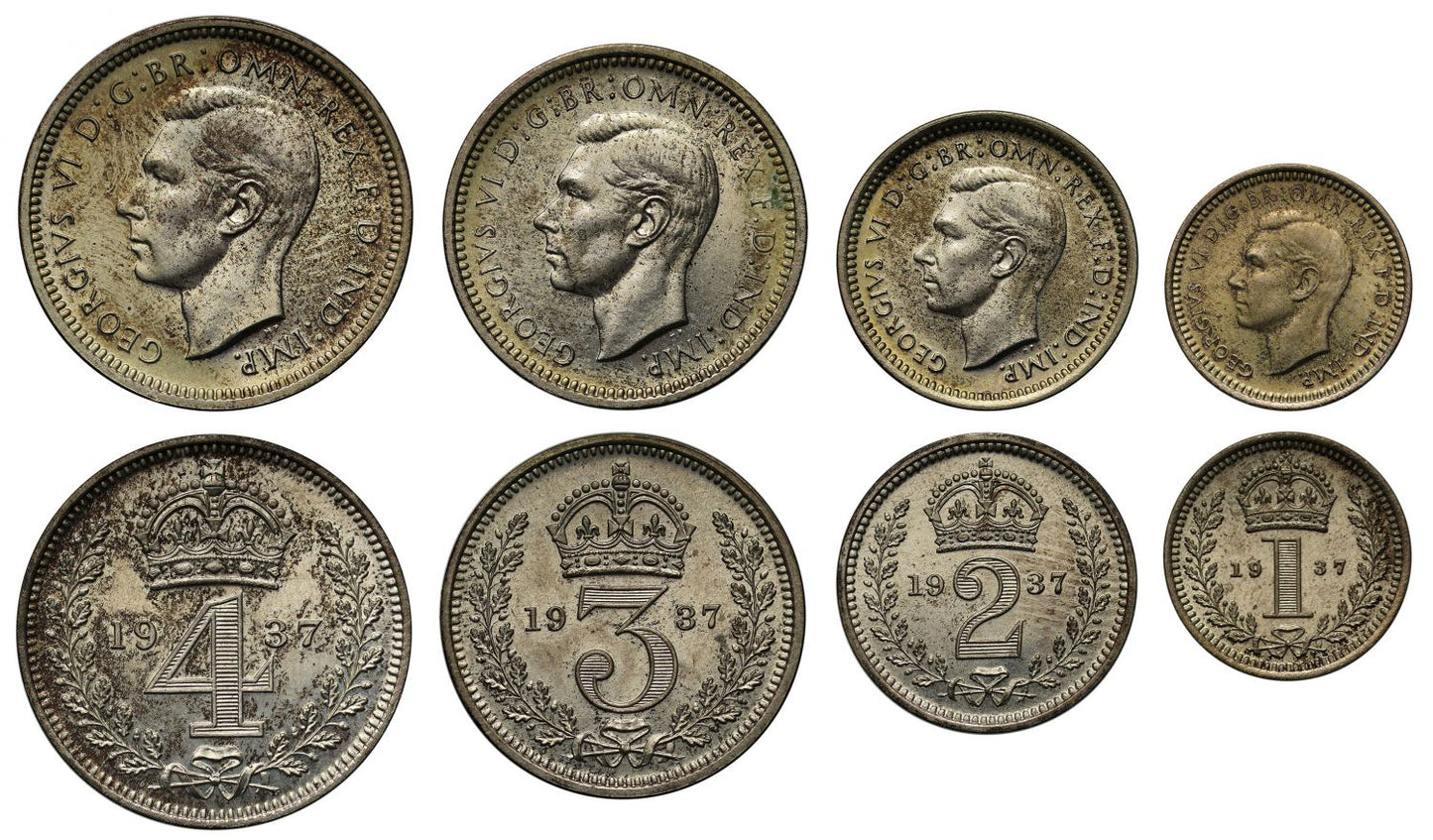 George VI 1937 Coronation silver and bronze proof set