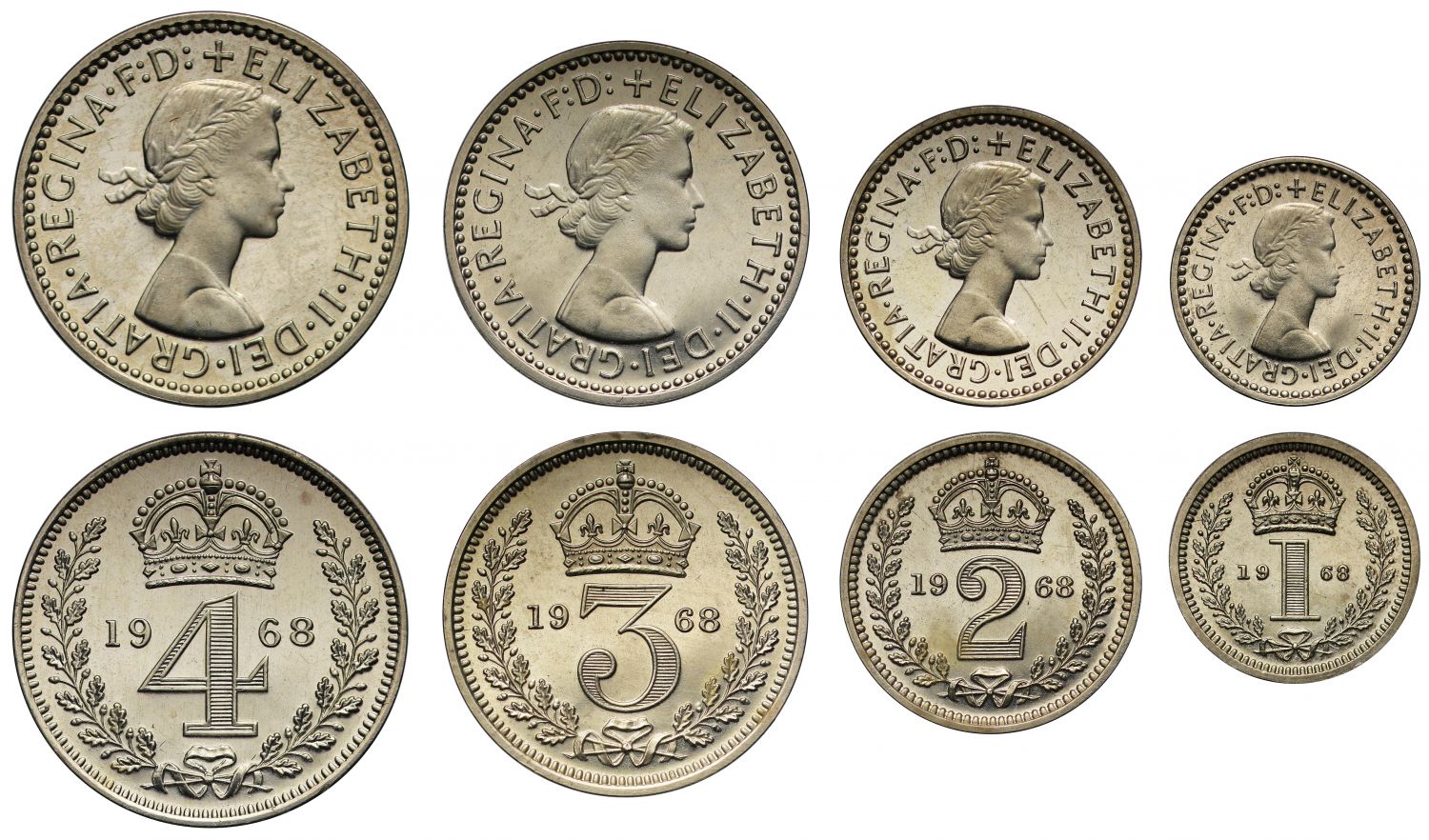 Elizabeth II 1968 Maundy set