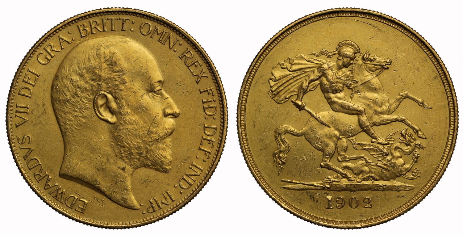 Edward VII 1902 Matt Proof Five Pounds