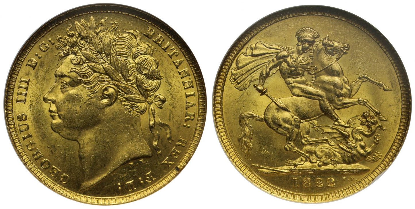 George IV 1822 Sovereign MS63