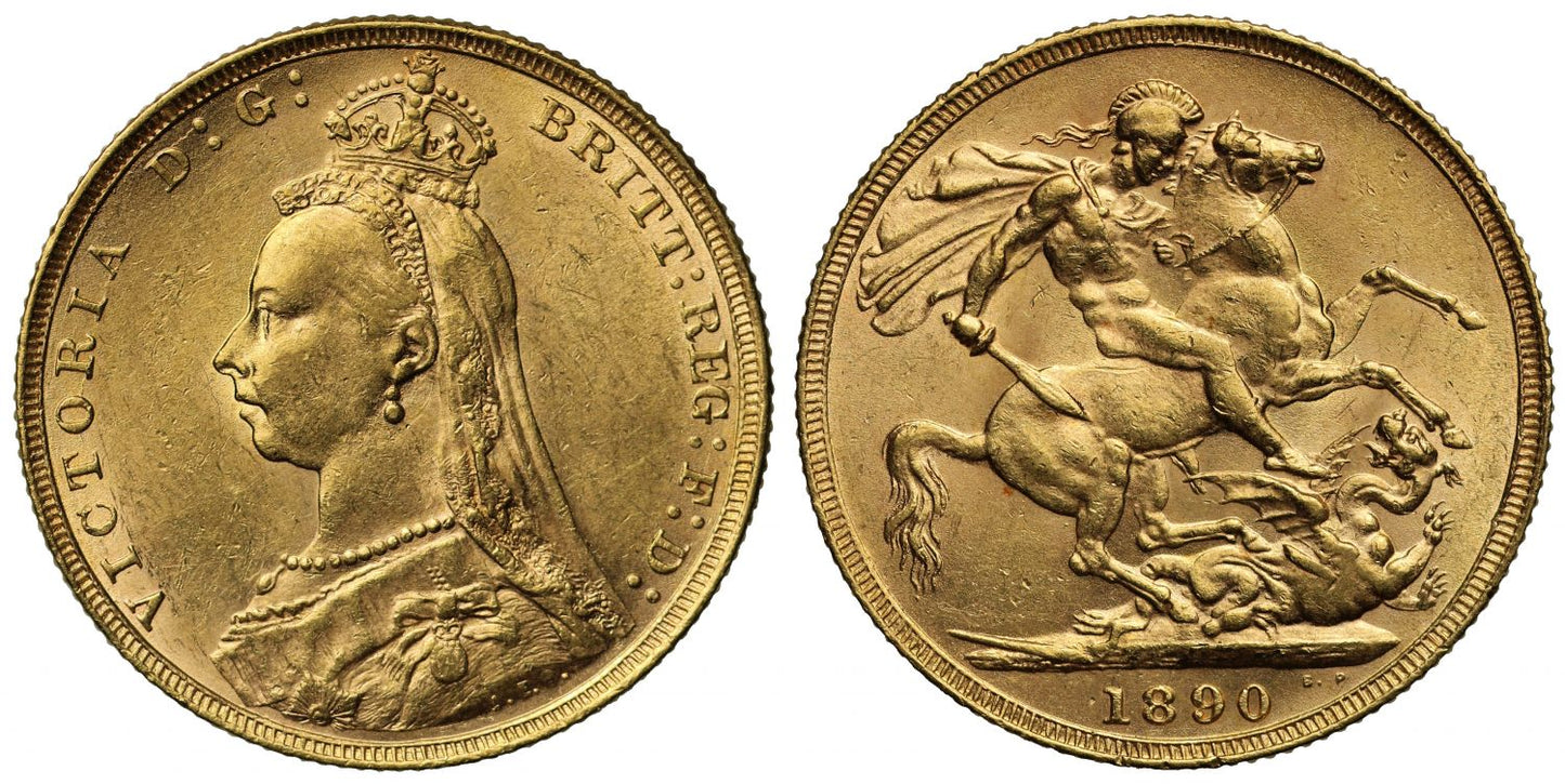 Sovereign 1890 London, second legend (DISH L13)