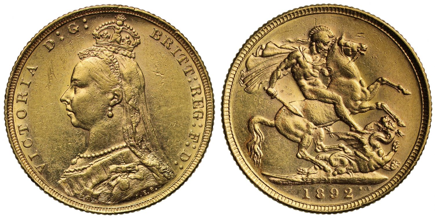 Sovereign 1892 Melbourne, long tail (DISH M17)
