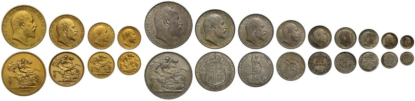 Edward VII 1902 proof Set Five Pounds down