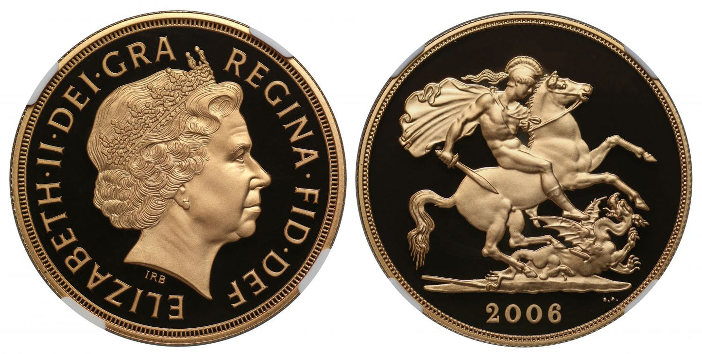 Elizabeth II 2006 proof Five-Pounds PF69 ULTRA CAMEO