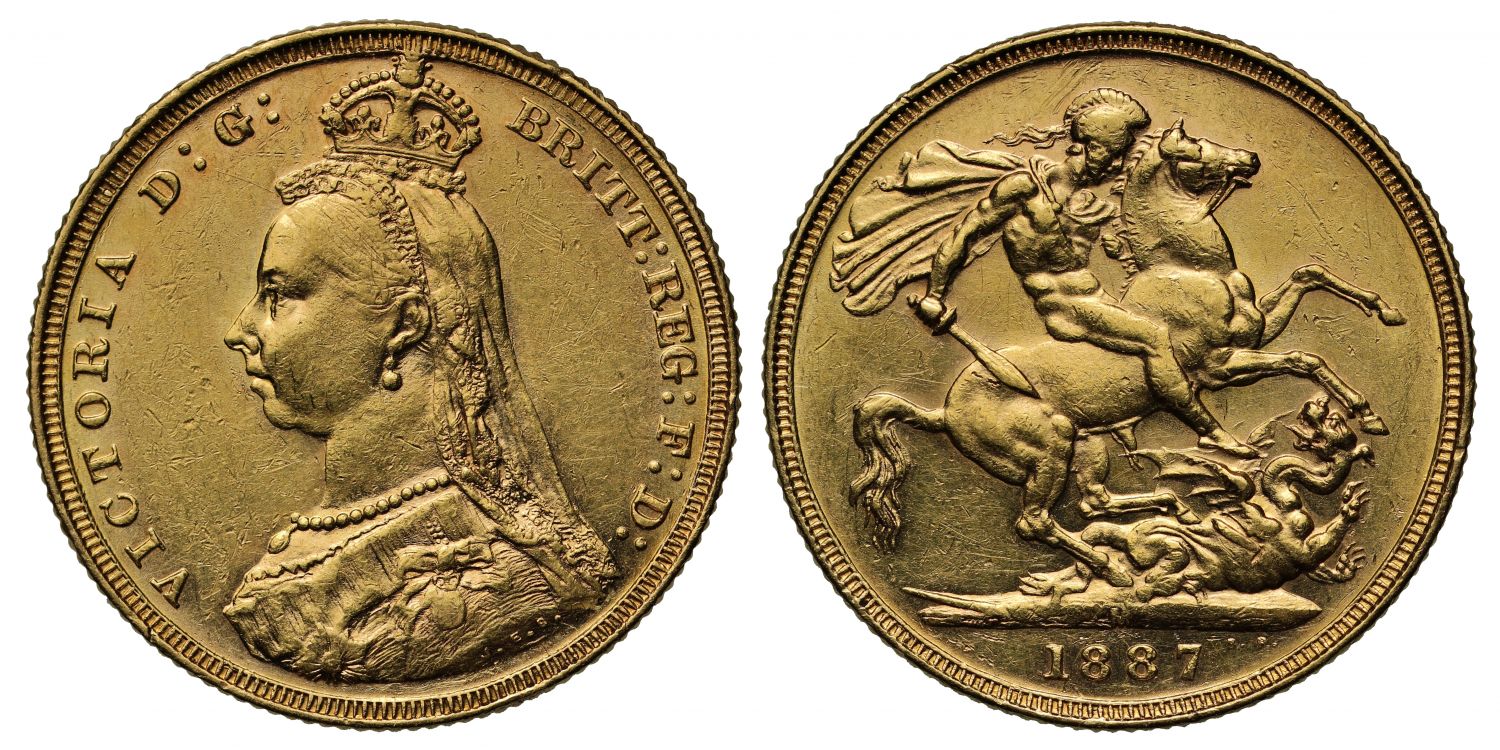 Victoria 1887 M Sovereign DISH M1 R5