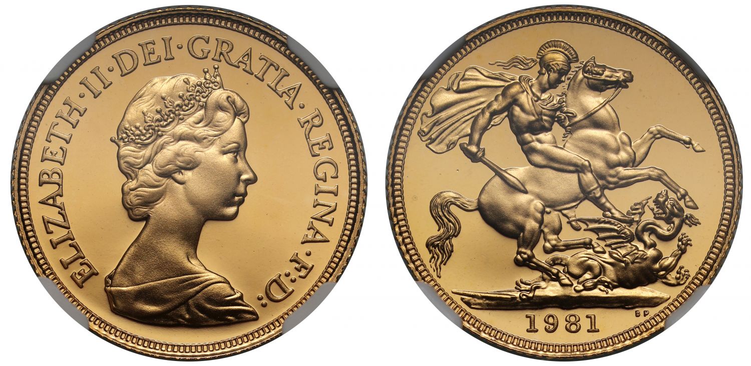 Elizabeth II 1981 proof Sovereign PF69 ULTRA CAMEO