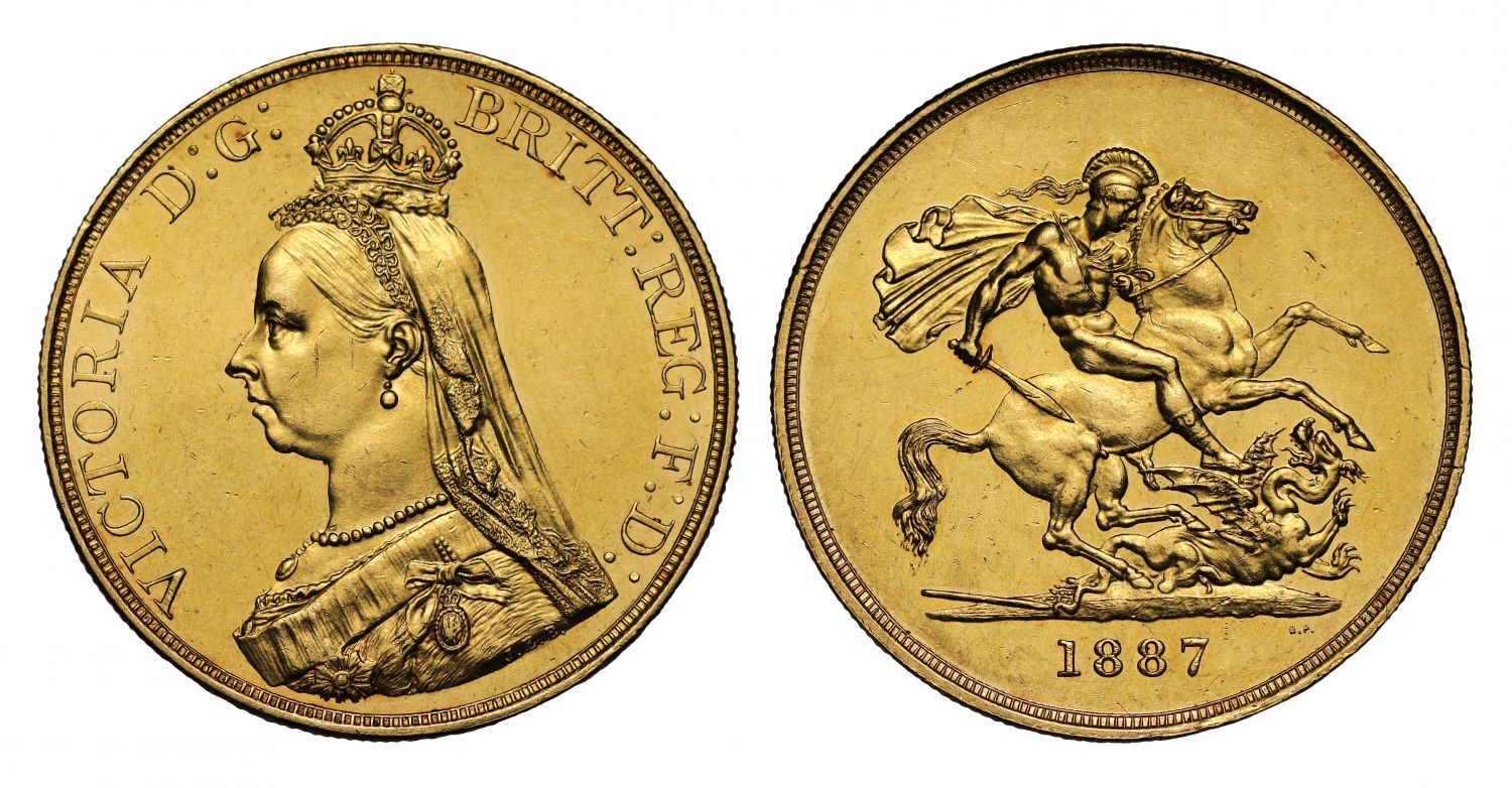 Victoria 1887 Five-Pounds, Golden Jubilee issue