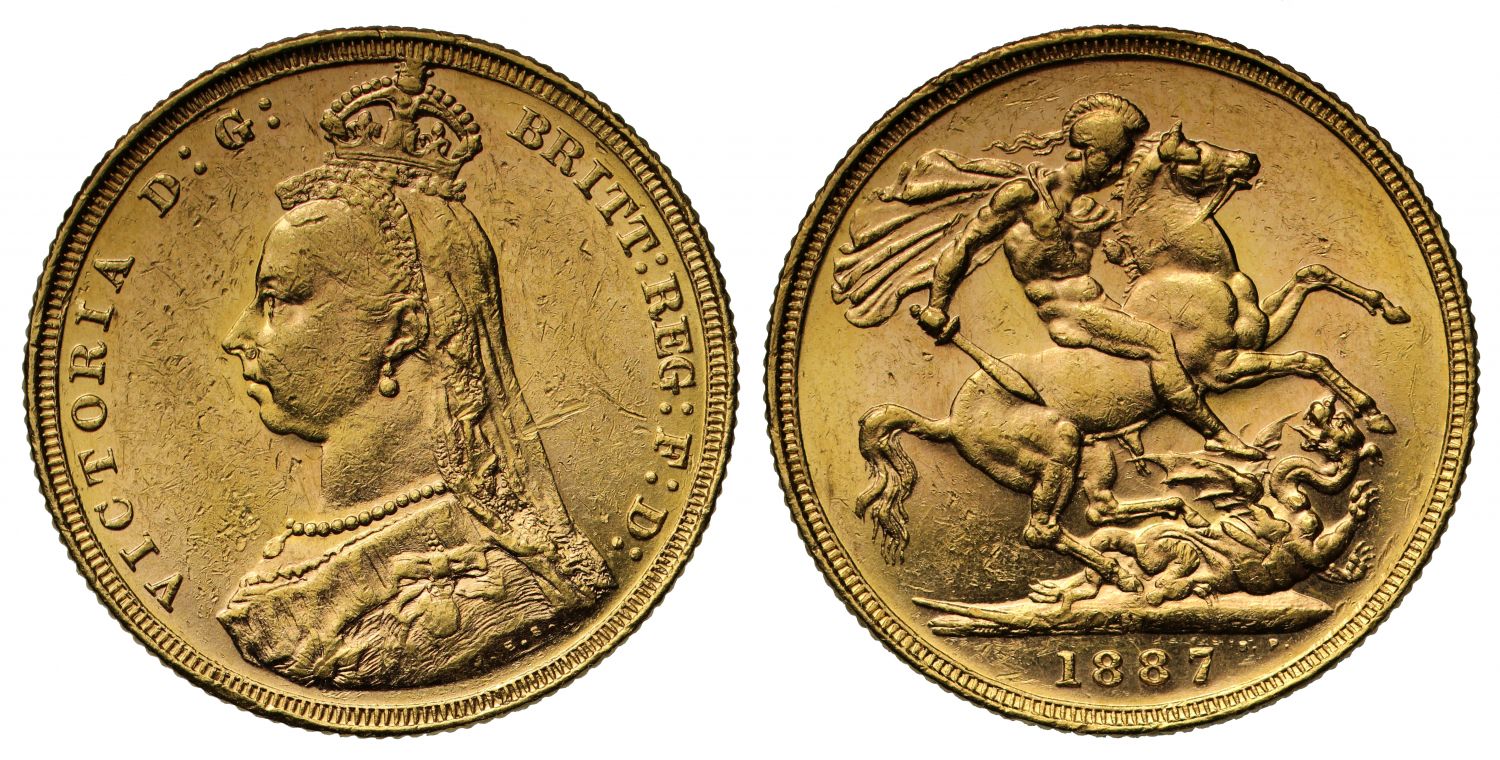 Victoria 1887 M Sovereign, DISH M1