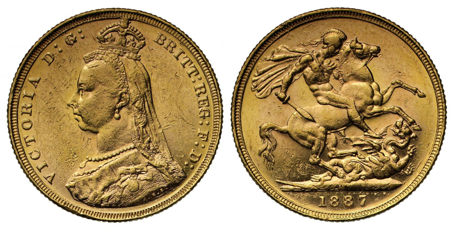 Victoria 1887 M Sovereign, DISH M1